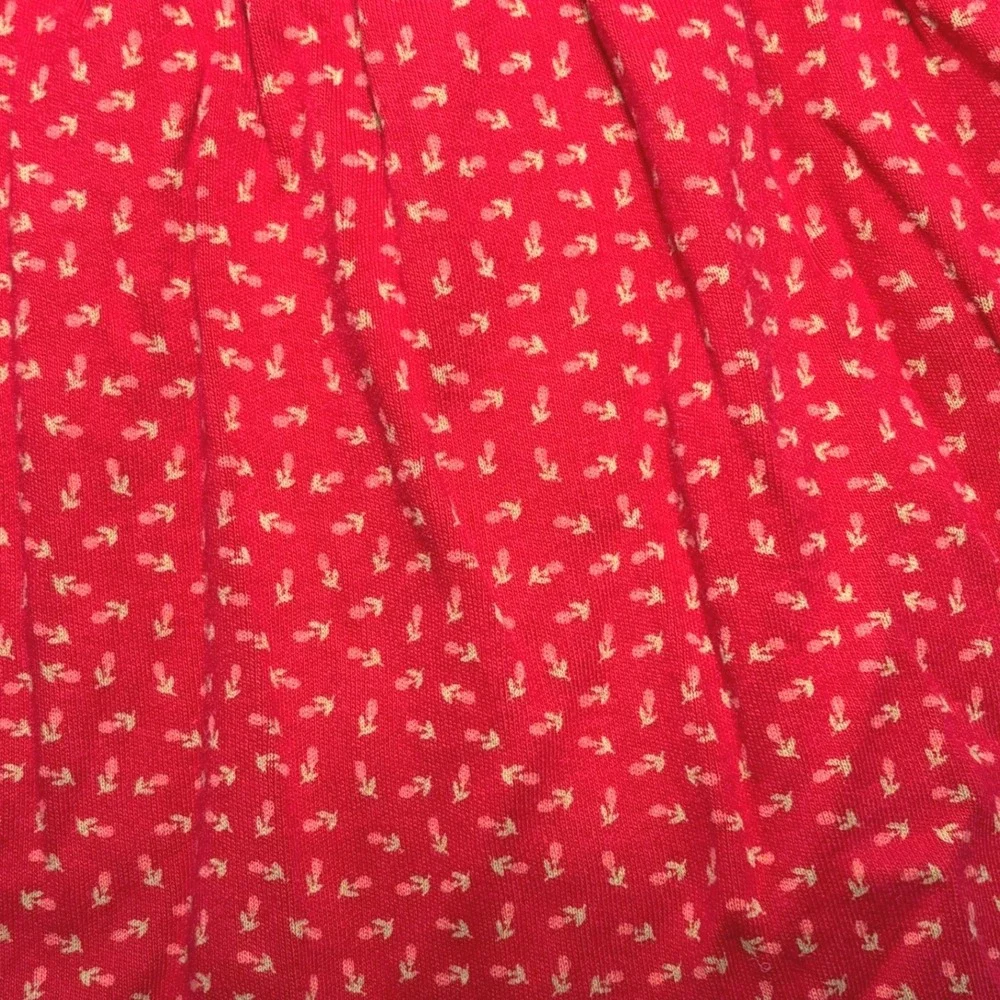 Vintage Gymboree Rainbow‎ Tag Baby Girl Red Floral Long Sleeve Tunic Top 18-24 M